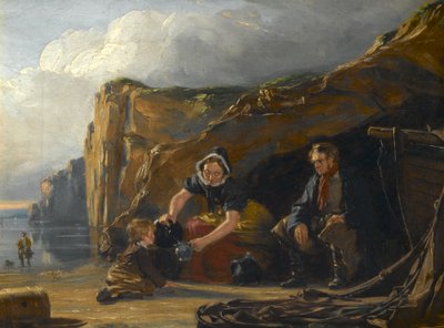 Shore Scene with Figures by Thomas Sword Good